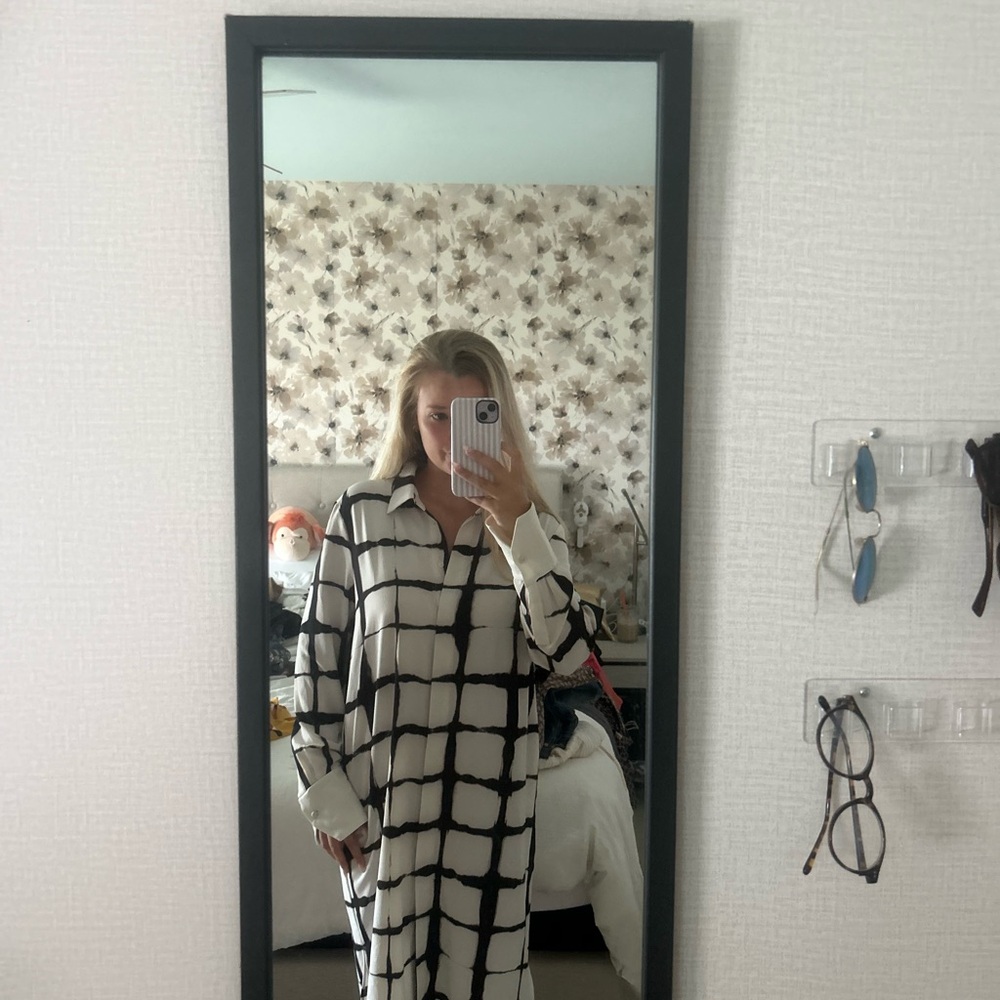 Adam Lippes For White with Black Detail Dress
